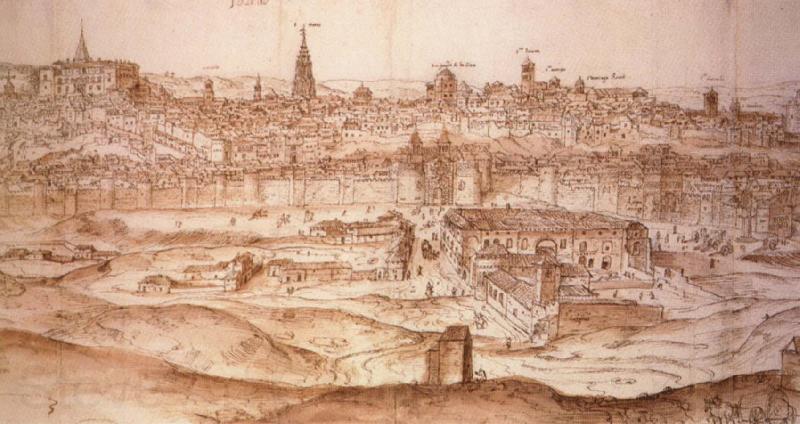 Anton van den Wyngaerde View of Toledo Germany oil painting art